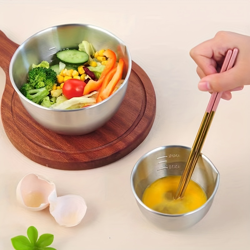 Stainless Steel Mixing Bowls, Salad Mixing Bowl Set,, For Food Storage,  Meal Prep, Salad And More, Kitchen Gadgets, Kitchen Accessories - Temu