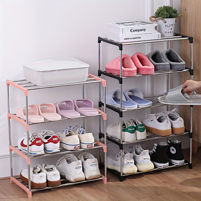 6 Tier Narrow Shoe Rack, Small Vertical Shoe Stand, Space Saving DIY Free  Standing Shoes Storage Organizer for Entryway, Closet, Hallway, Easy