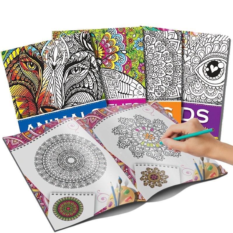 Libro de colorear de flores Mandalas para niños y adultos, pintura de  Graffiti para aliviar el