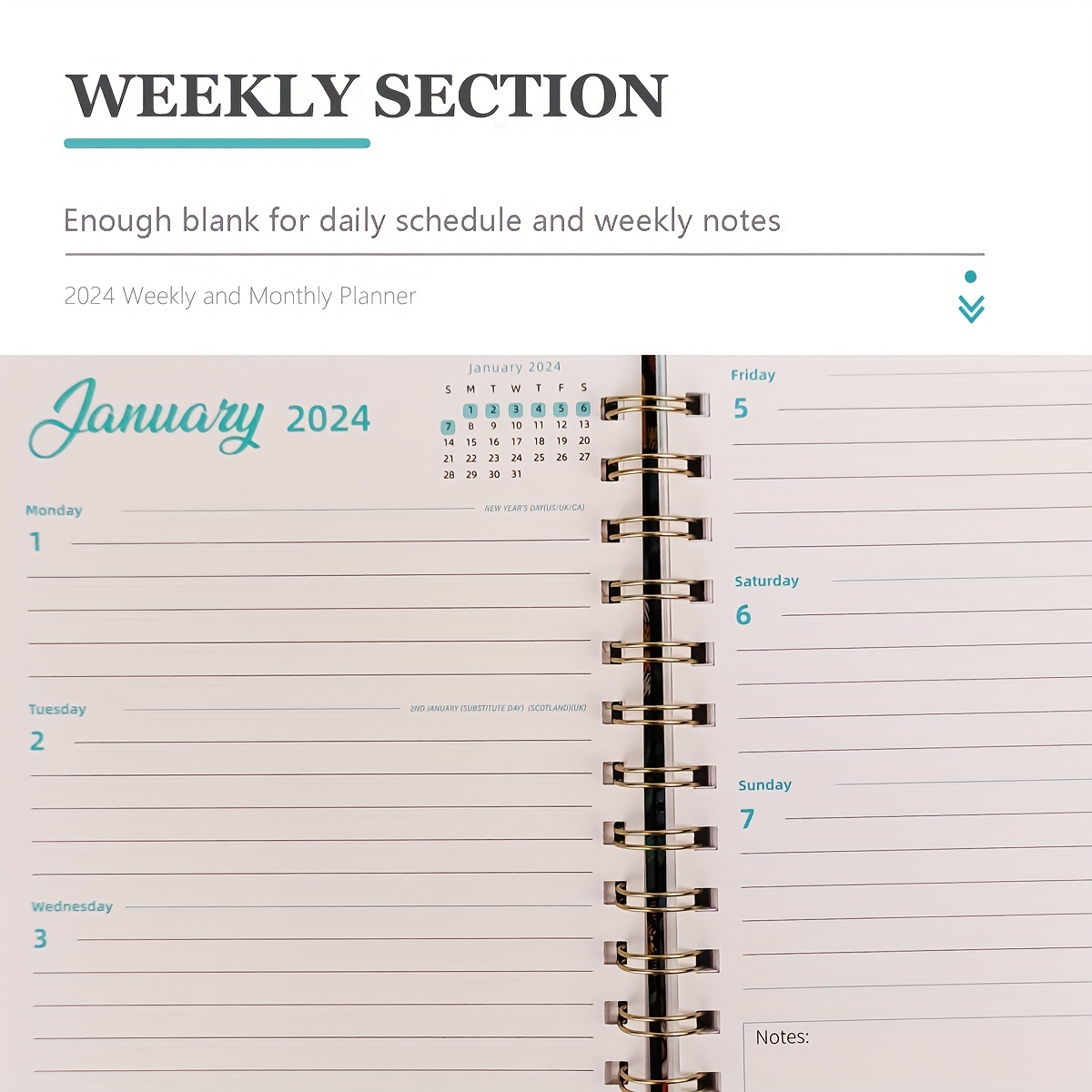 2024 Planner Weekly Agenda 2024 Agenda Weekly and Monthly 