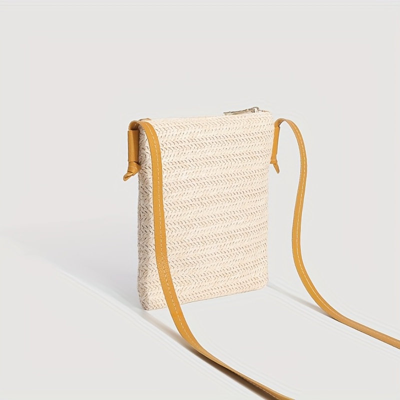Straw Square Shoulder Bag Crossbody Bohemian Bag