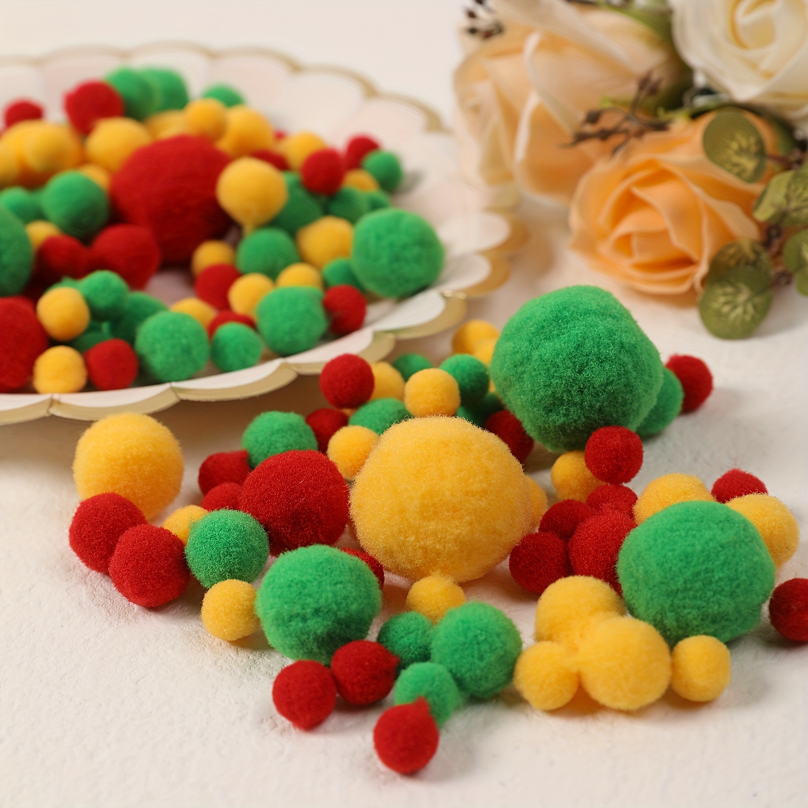 Mini Pom Poms Children's Craft Supplies Decorations Mini Pom