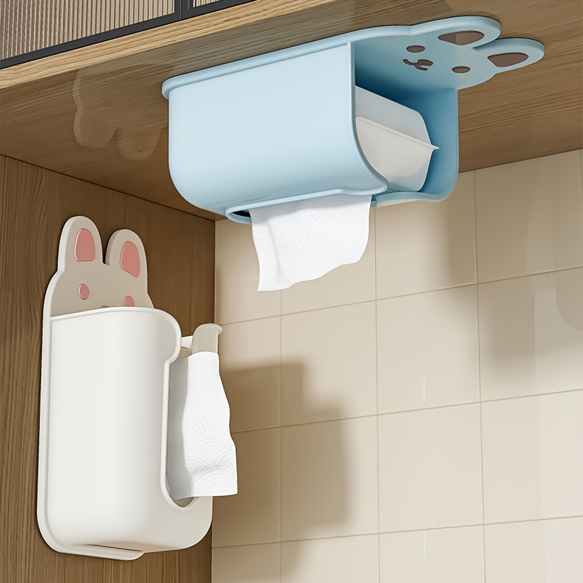 Divertido soporte de papel higiénico de animales con almacenamiento,  accesorios de almacenamiento de pared de baño, soporte de metal para  pañuelos de