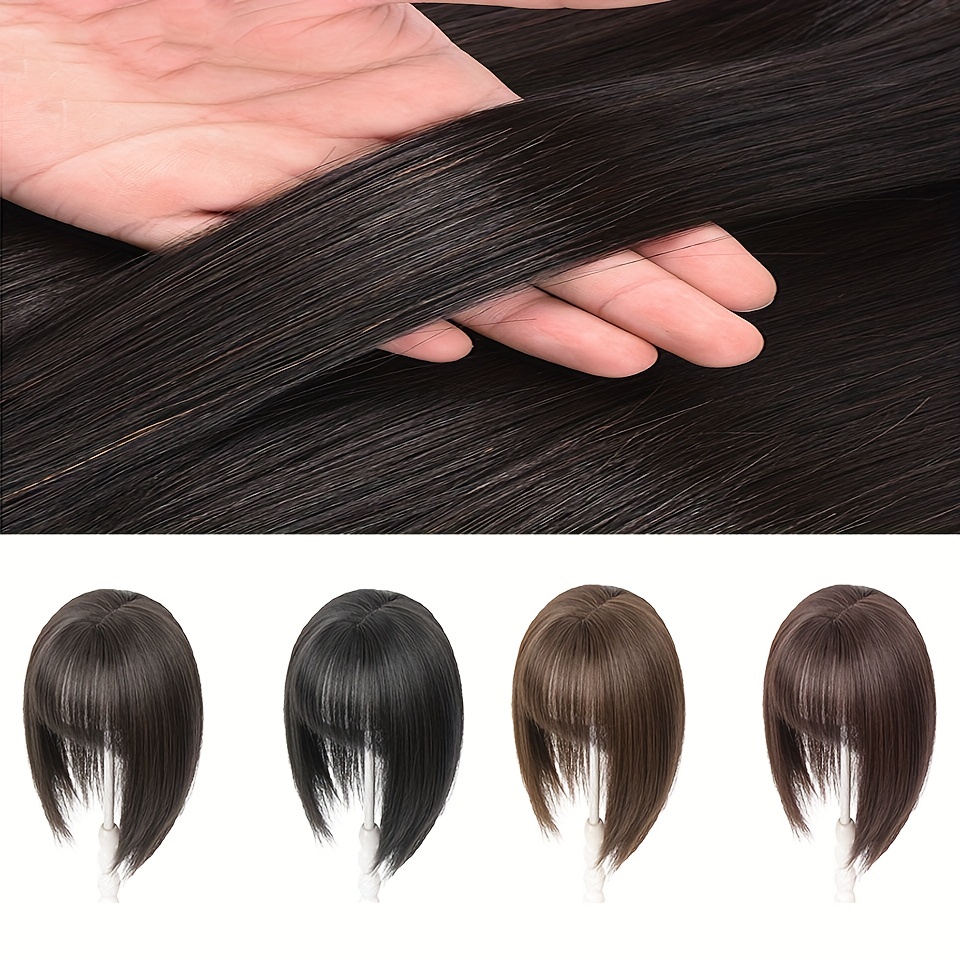 Synthetic Hair Topper with French Bangs for Women