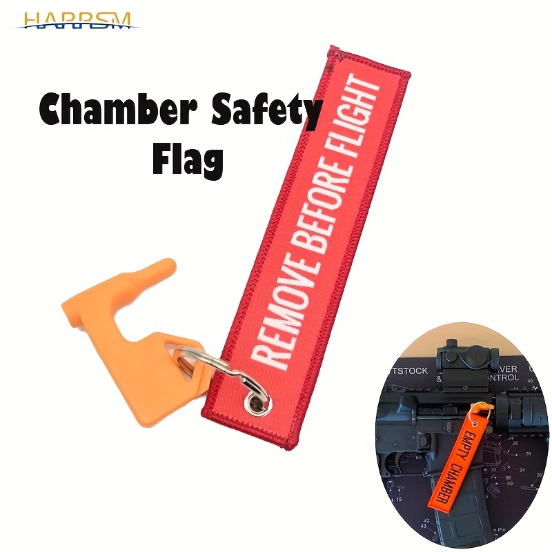 P2 brand Empty Chamber Safe Chamber Flags Rifle Pistol Range Safety -  ORANGE