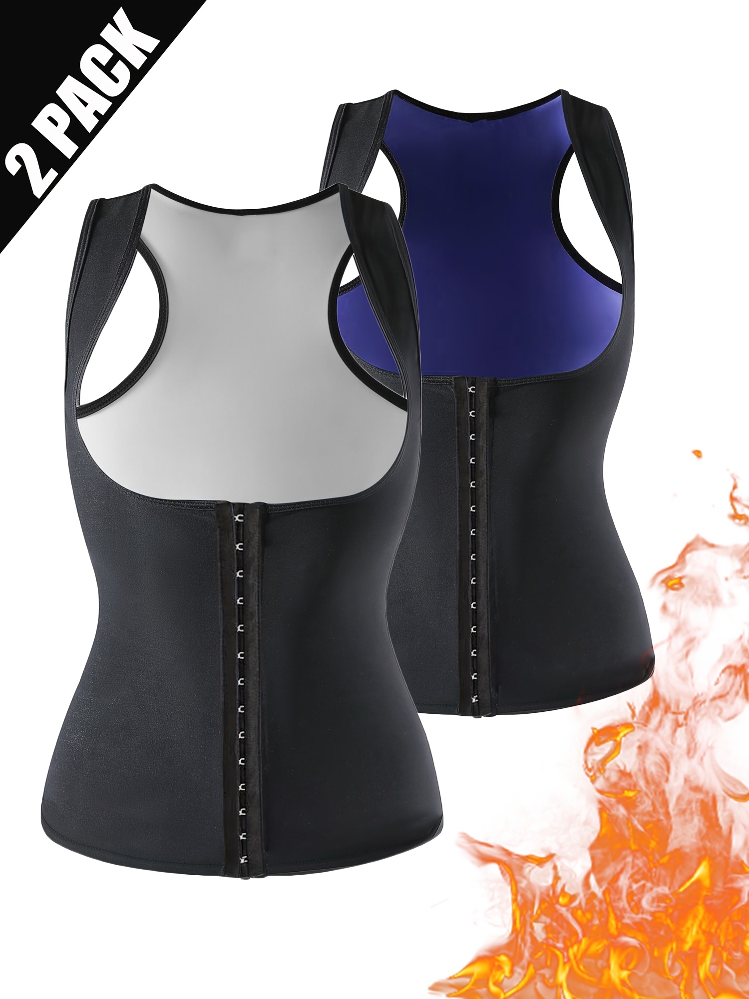 Women's Shapewear Sweat Vest Tummy Control Sauna Suit Hook - Temu