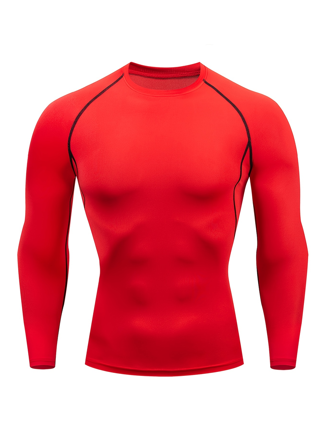 Breathable Compression Long Sleeve Sports Shirt Men Quick - Temu Canada