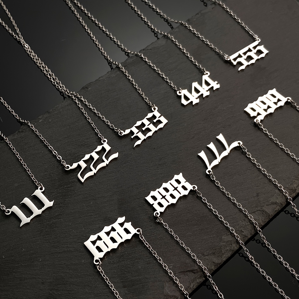 Personalized Stainless Steel 1-9 Number Pendant Necklace