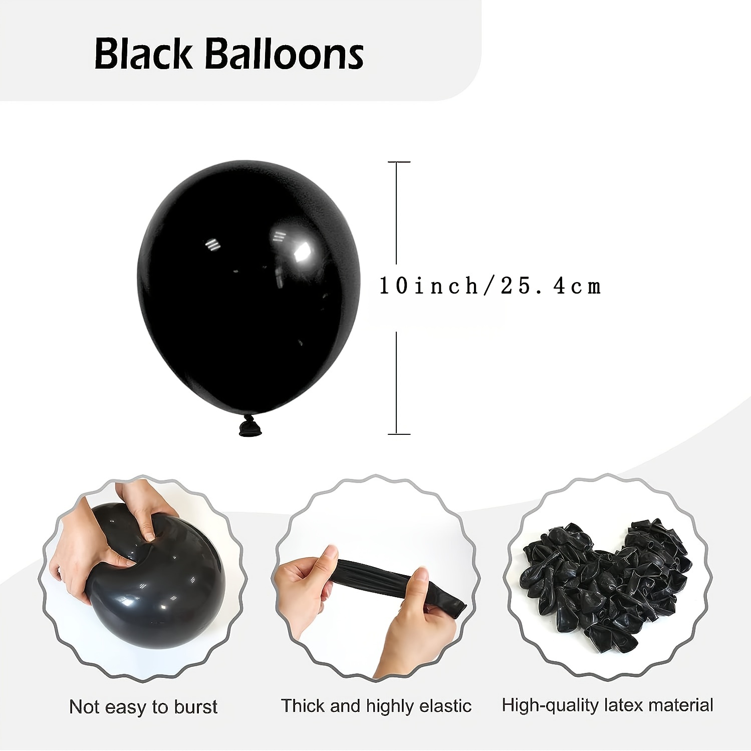 Black Latex Balloons For Birthdays Graduations Retirements - Temu