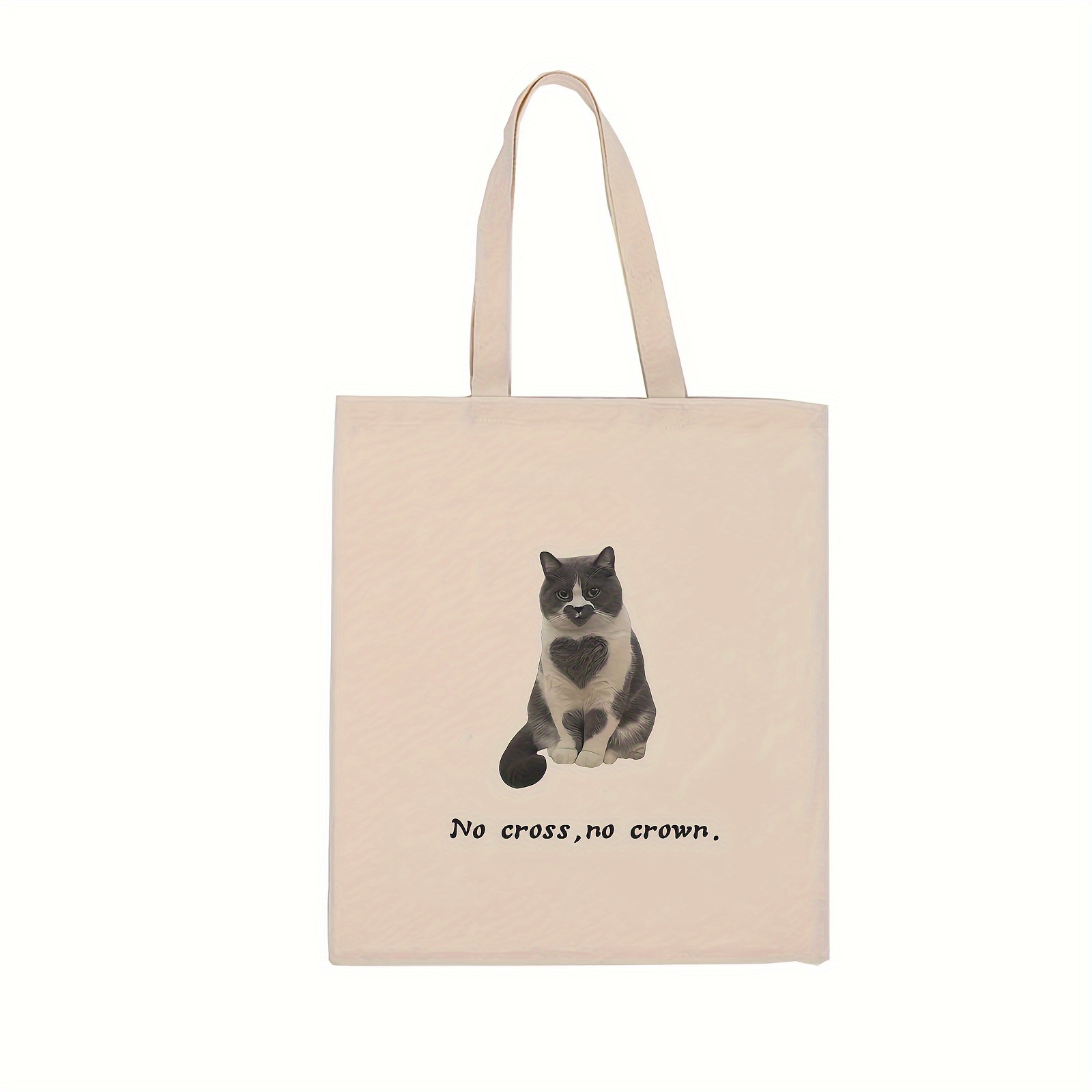 Men's Customized Love Cat Canvas Bag Capable Name - Temu