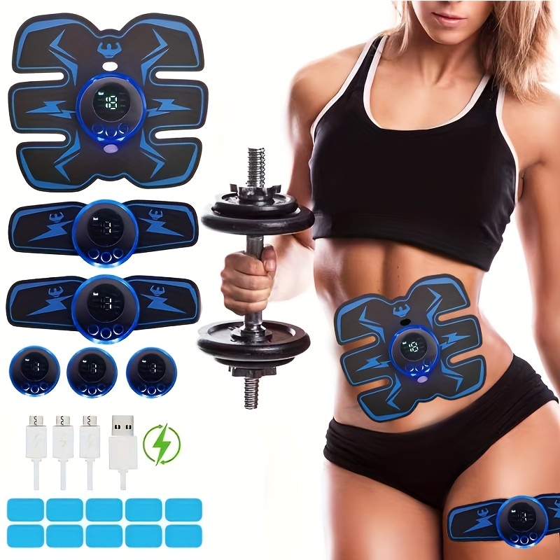 Abs Stimulator with Remote Control, Ab Workout Stimulator for Women and  Men, Portable Heating Muscle Stimulator for Weight Loss, Home Office  Fitness