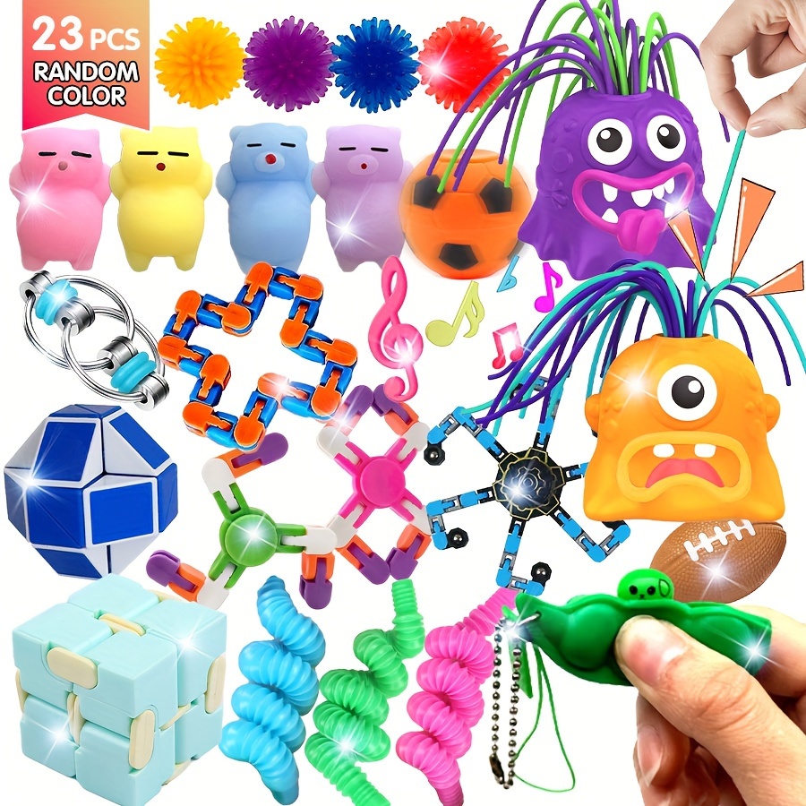 Lot de 40 jouets sensoriels pour soulager le stress et l'anxiété pour  enfants et adultes, récompenses scolaires, récompenses de salle de classe,  carnaval, fête, trésor, piñata : : Jeux et Jouets