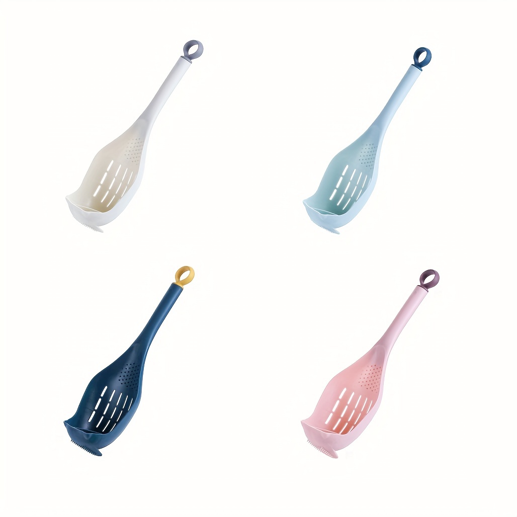 Long Handle 1Pc Utensils Colander Cooking Silicone Spaghetti Spoon