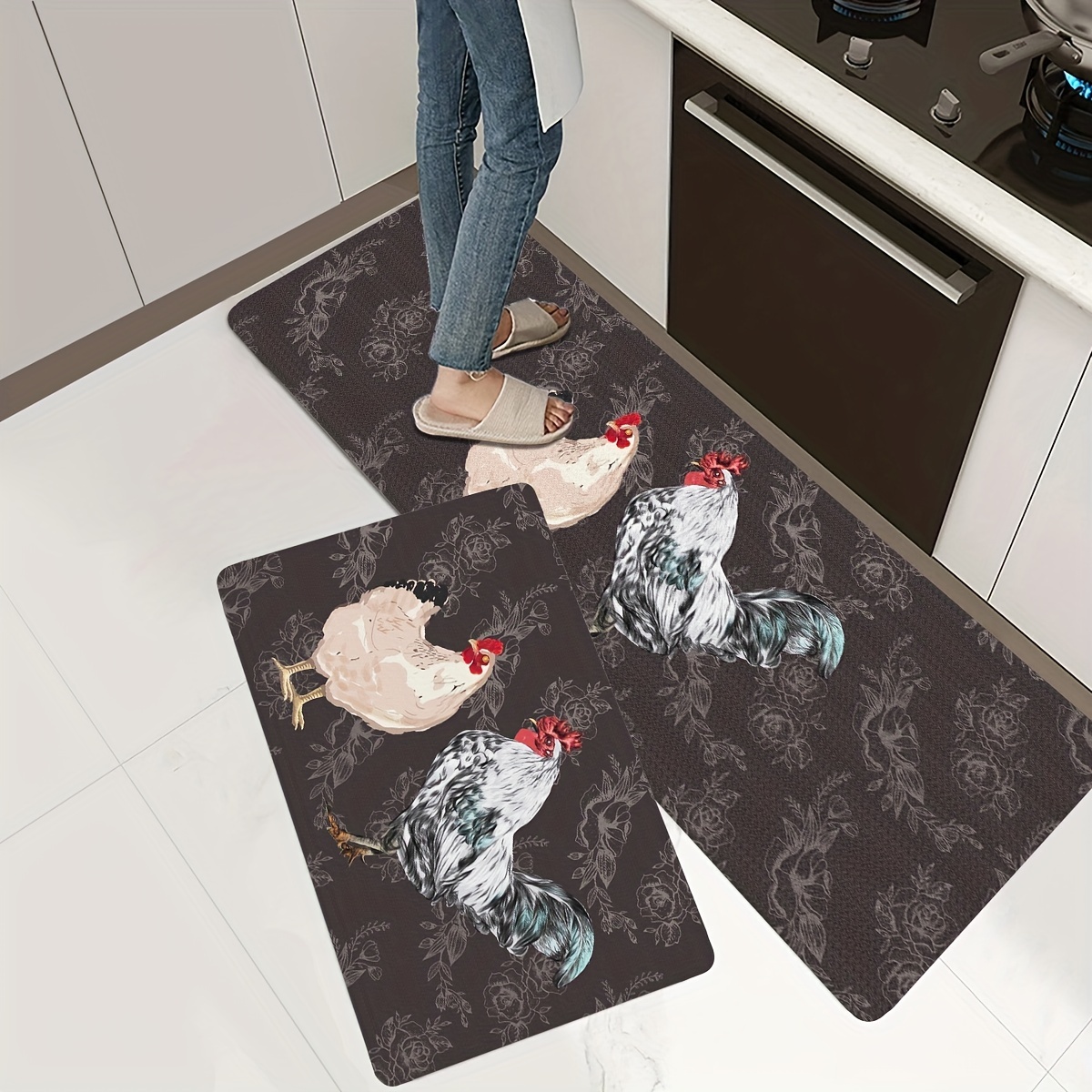 Large Kitchen Floor Mat Waterproof Anti-Fatigue Non Slip Cushioned Thick  Rug 1