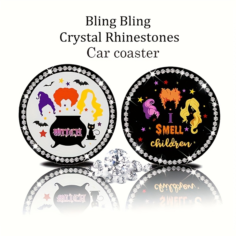 Bling Rhinestone Car Coasters Car Coasters Auto Car Cup - Temu