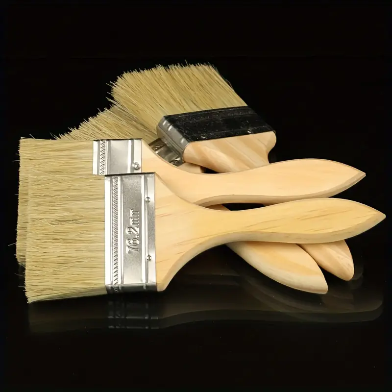 Thickened Wood Handle Paint Brush Wood Stain Brush For Paint - Temu