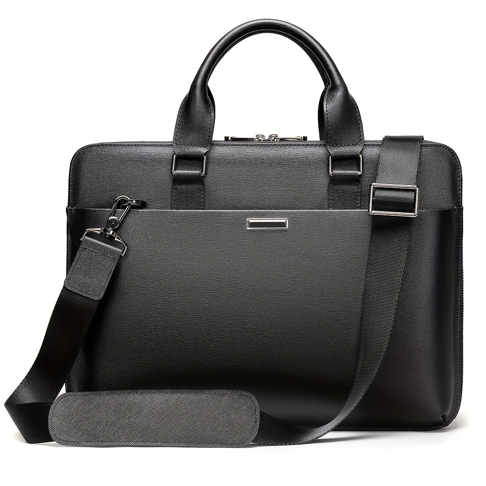 Bolso para laptop de 15.6 pulgadas para mujer; bolsa tote de mano y hombro  fabricada en cuero elegante; maletín profesional de gran capacidad ya