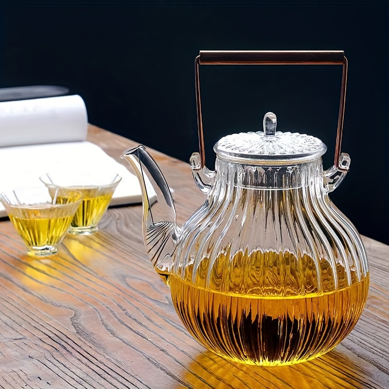 Tearoom Glass Tea Kettle Tea Making Pot Small Teapot Hand-made Glass Teapot  Clear Teapot