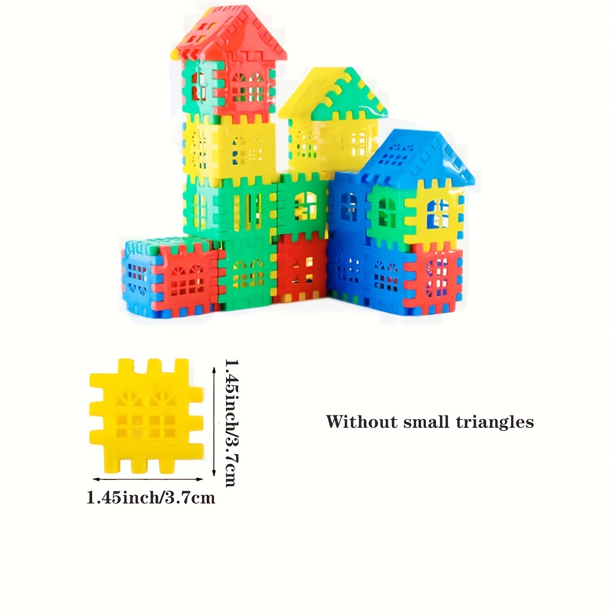 105-Piece Kids Builders Blocks w/ Storage Bag, Educational Toy Building Set