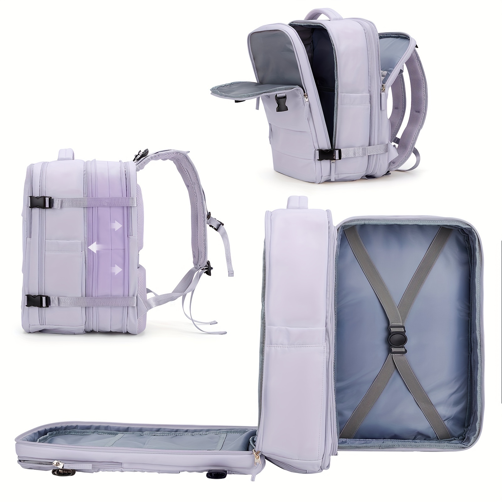 Large Waterproof Carry On Travel Backpack With Charging - Temu