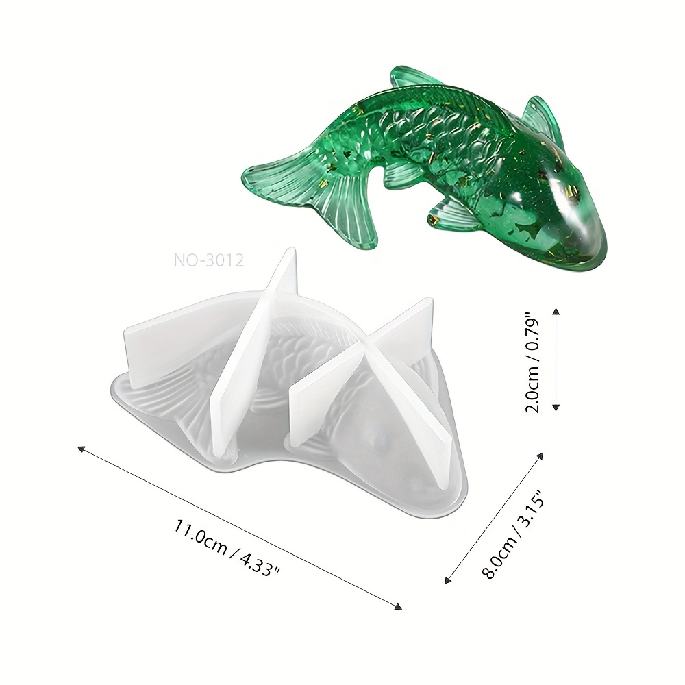 3D Koi Fish Shaped Epoxy Resin Mold DIY Ocean Animal Epoxy Casting