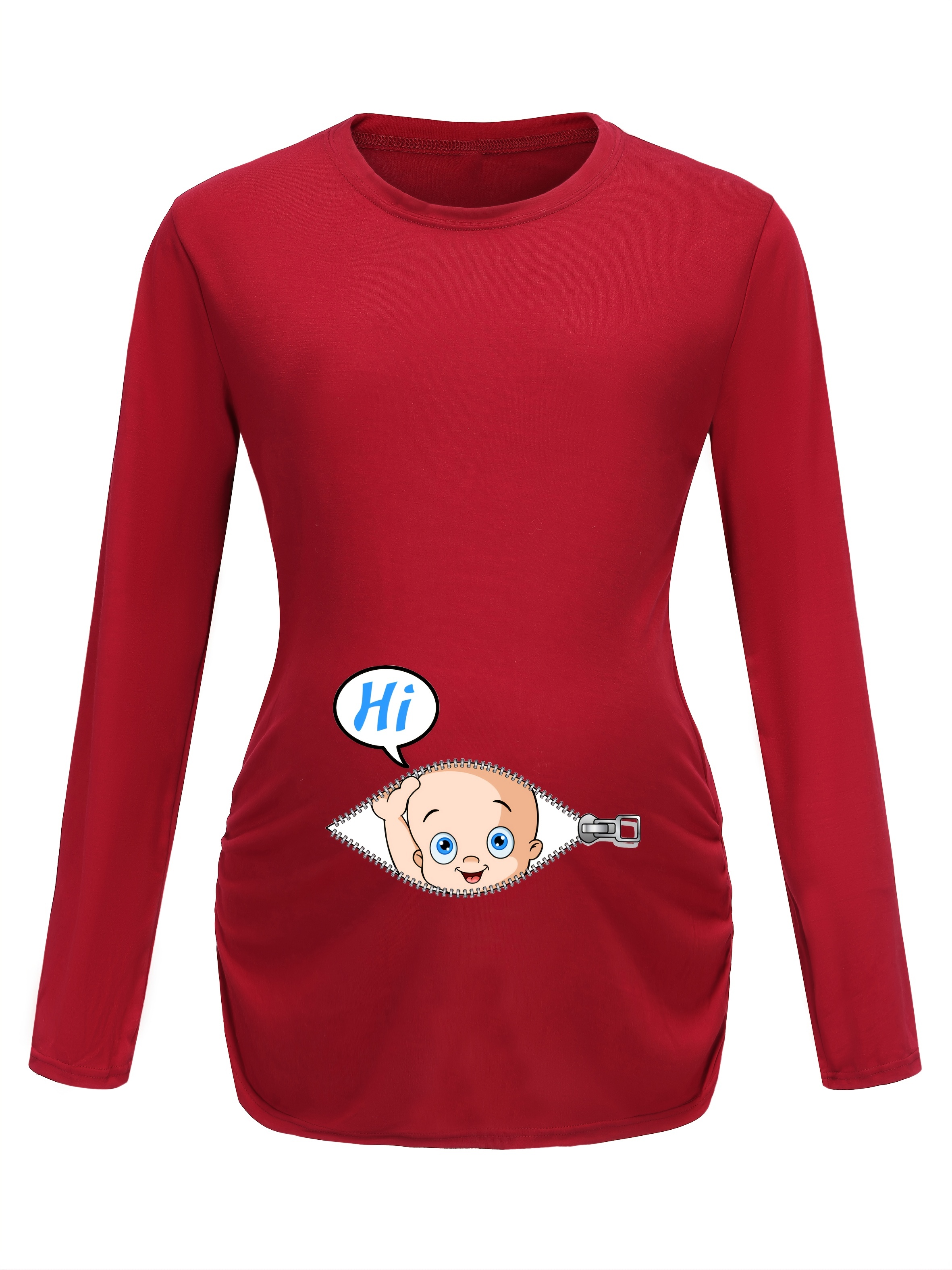 Blusas de maternidad con dibujo de bebe hot sale