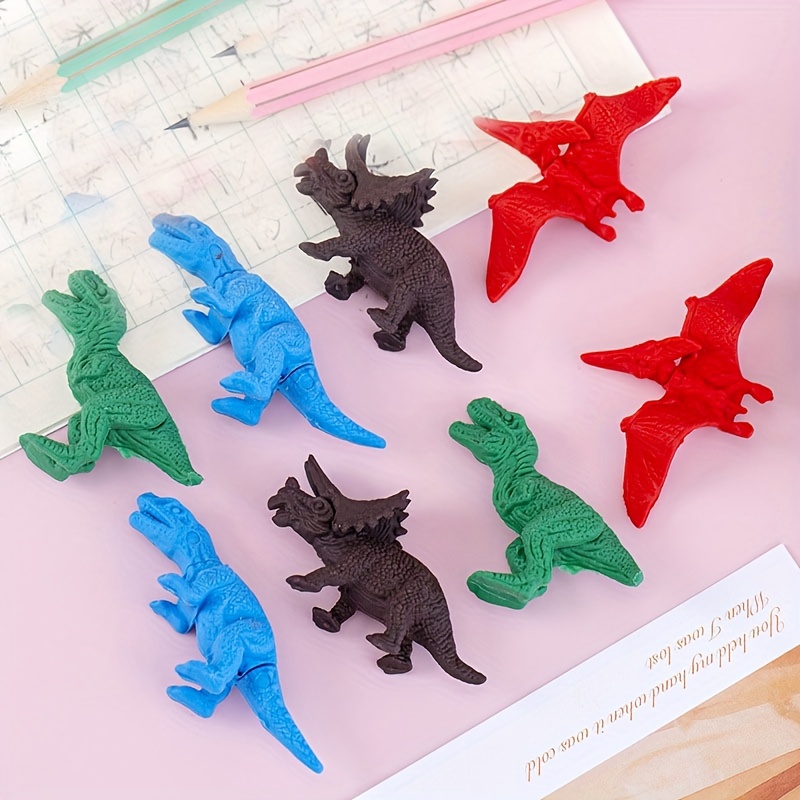 Dinosaur Pencil Erasers Cute Funny Rubber Erasers For - Temu