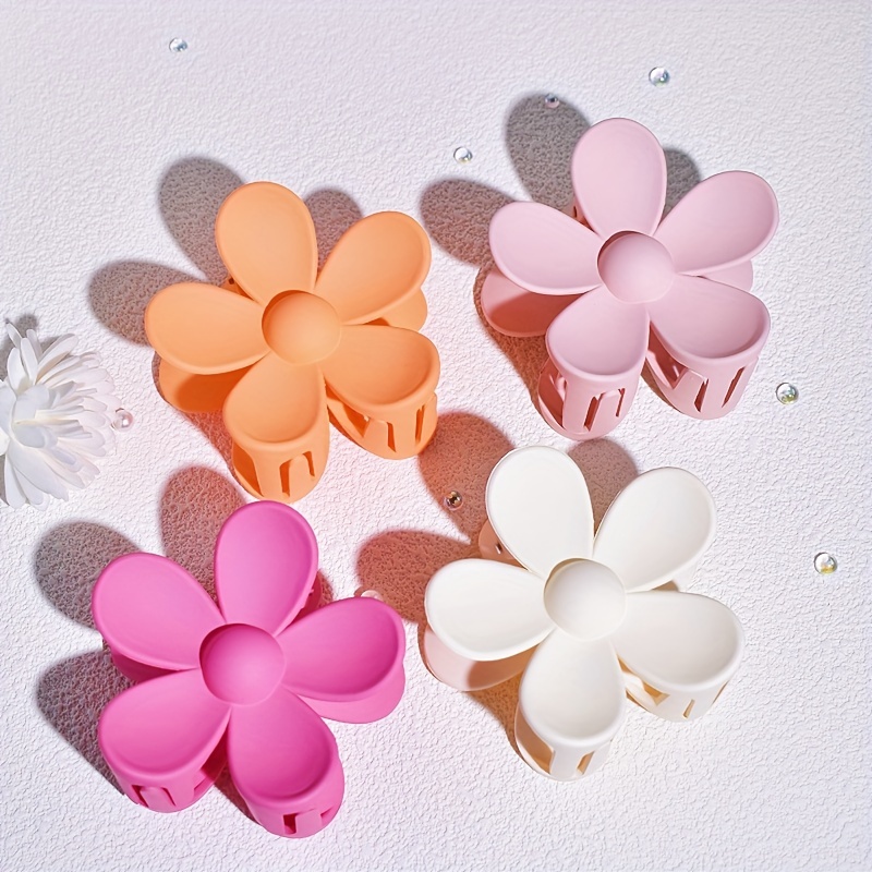 ACCESSHER Acryl-Haarkamm-Set – 3 Stück, Mit Stoffblume, Mehrfarbig, Für Damen & Mädchen, Indo-Western-Style