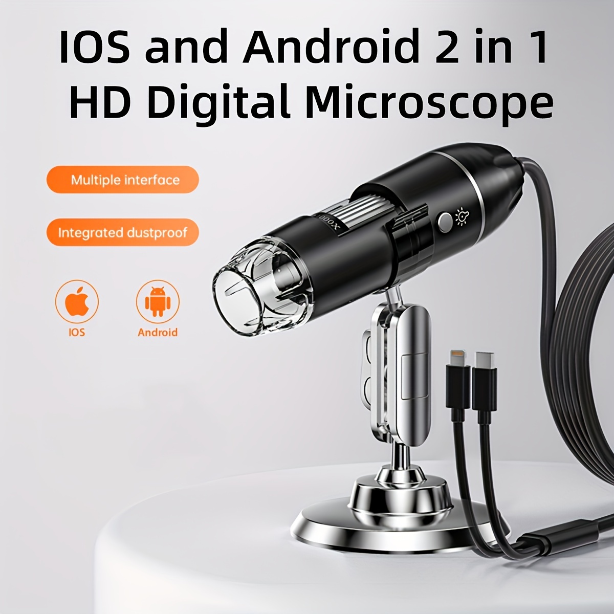 60x Portable Mini Pocket Microscope With 3 Led Uv Lights - Temu