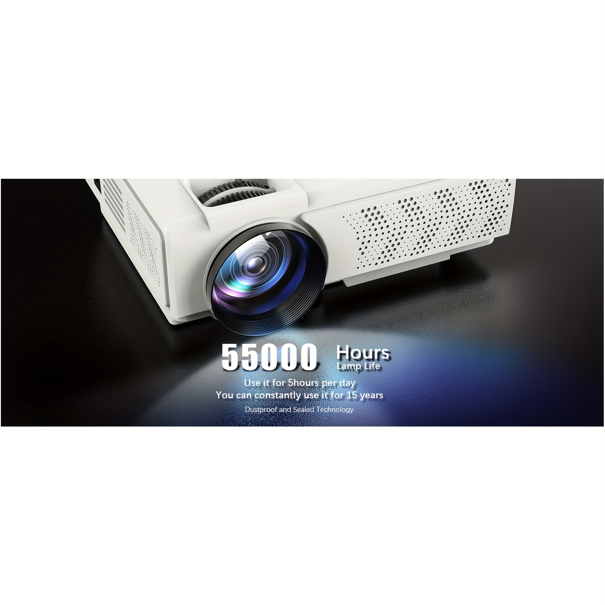 4k Proyector Wifi 12000 Lúmenes Nativo 1080p Proyector - Temu