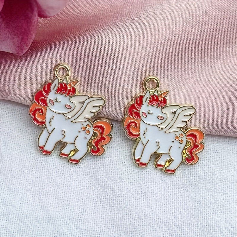 Cute Enamel Unicorn Pendant Alloy Charms For Diy Jewelry Necklaces  Bracelets Earrings Diy Jewelry Accessories - Temu