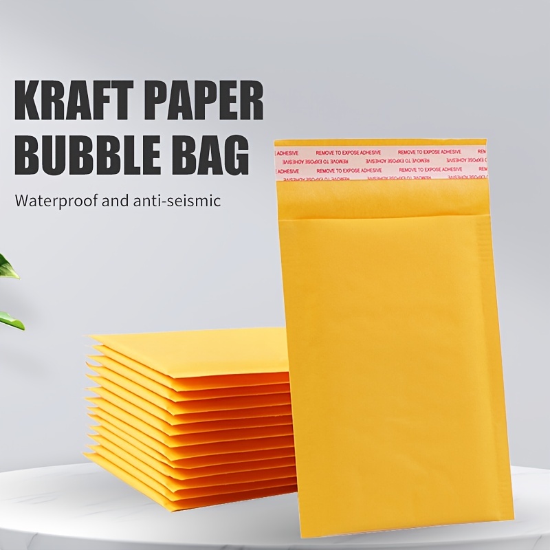 Kraft Bubble Mailers Yellow Padded Envelopes Large Mailing - Temu