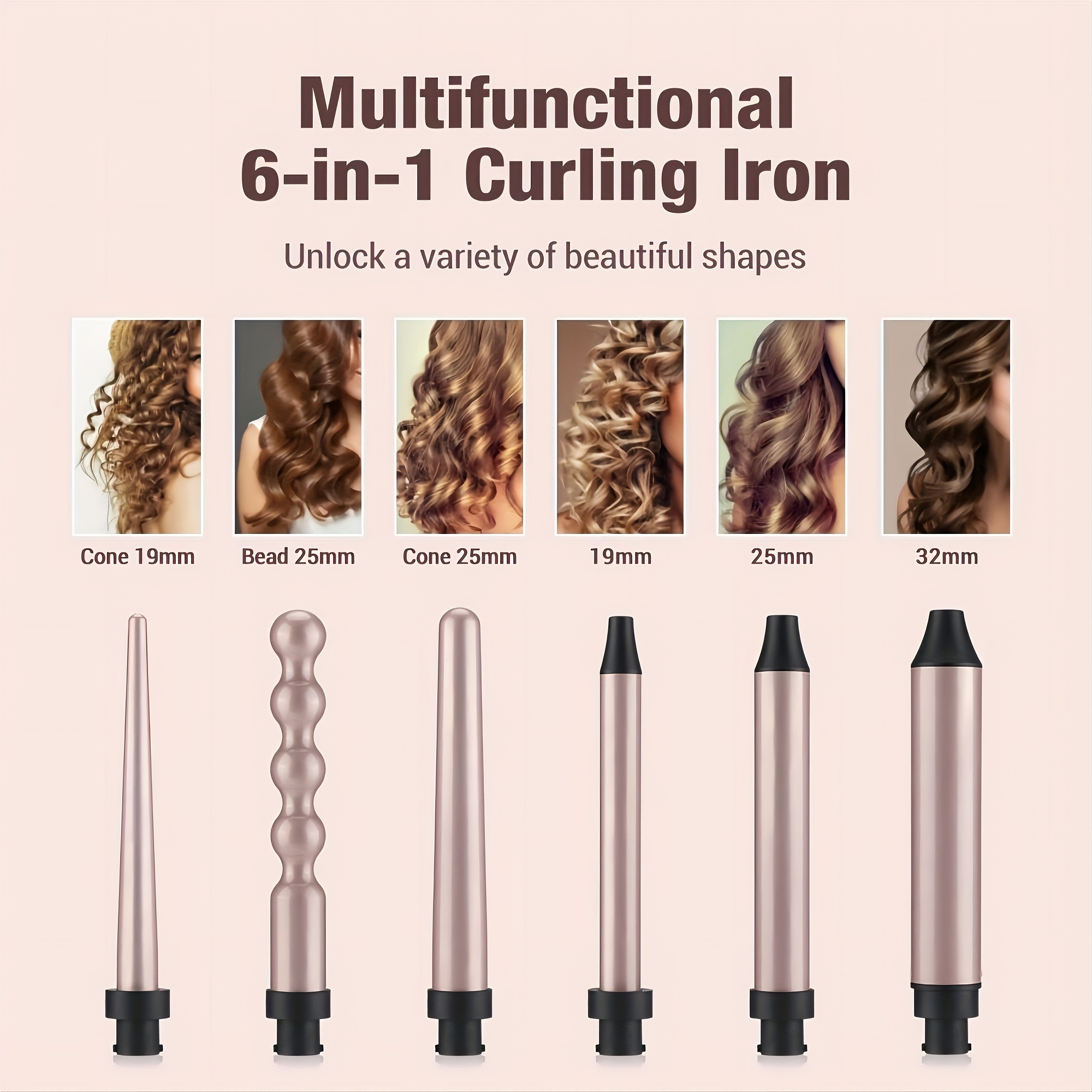 Different sizes outlet of curling irons