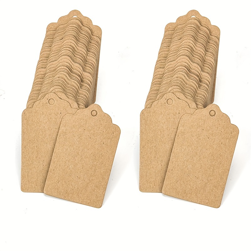 Kraft Paper Gift Tags With Jute Twine, 100 Pcs