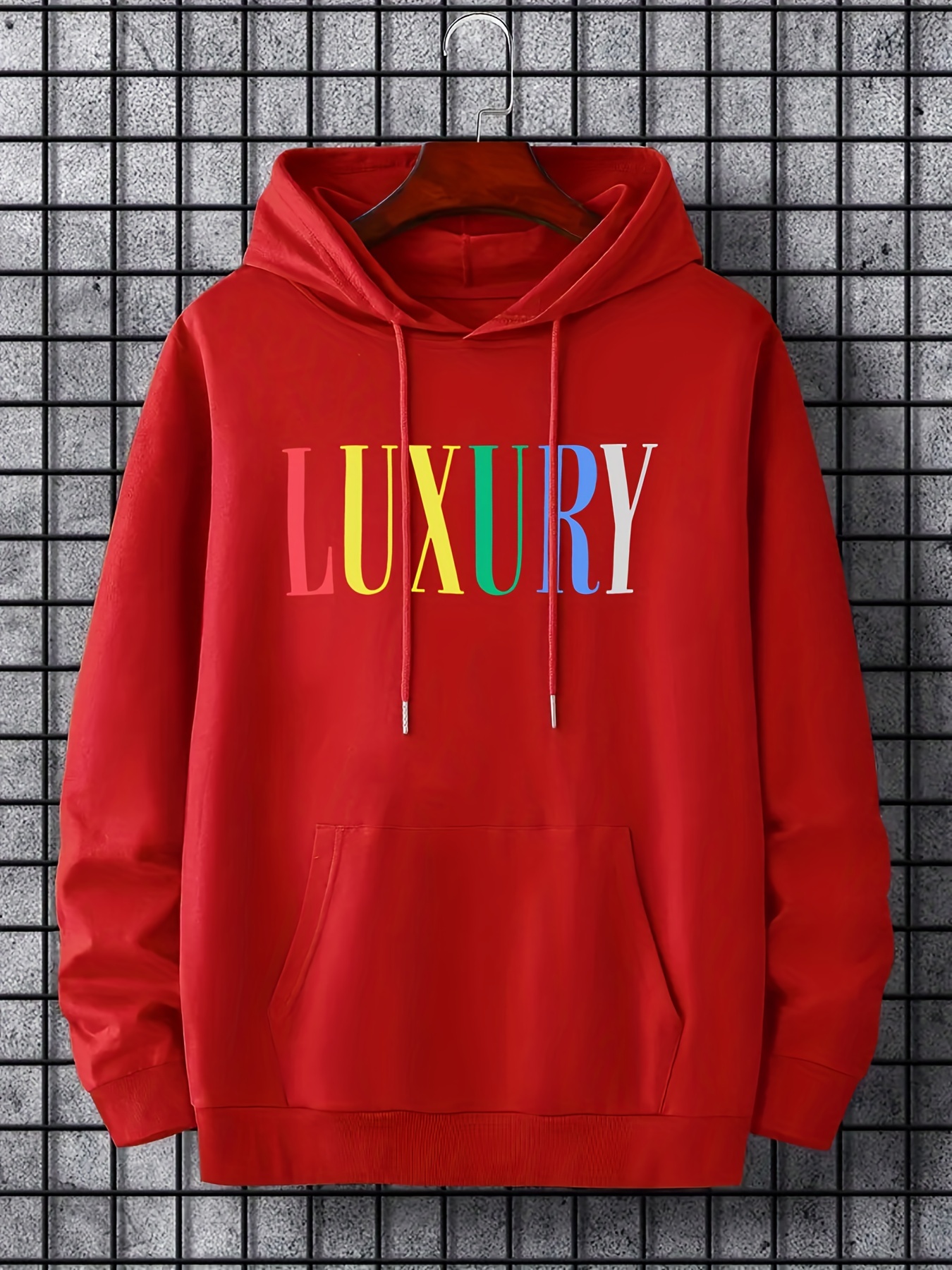 Plus Size Mens Rainbow Luxury Print Casual Hoodie Sweatshirt With Pocket  Drawstring Hooded Pullovers Sweat Shirt Mens Autumn And Winter Outfits, Discounts For Everyone