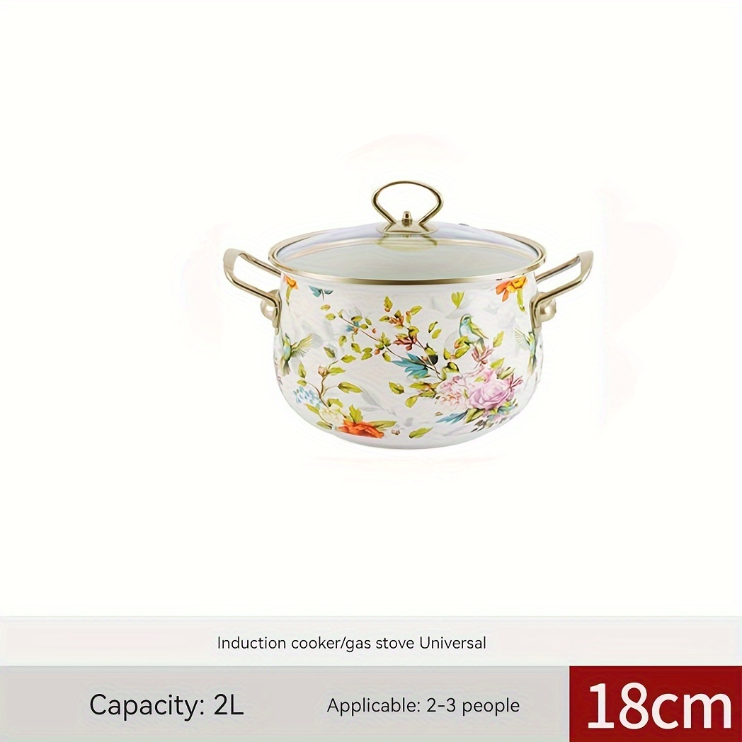 premium enamel soup pot with dual handles high temperature resistant large capacity for   boiling versatile for gas or     home and restaurant kitchens details 11