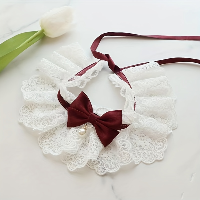 Lace cat shop collar