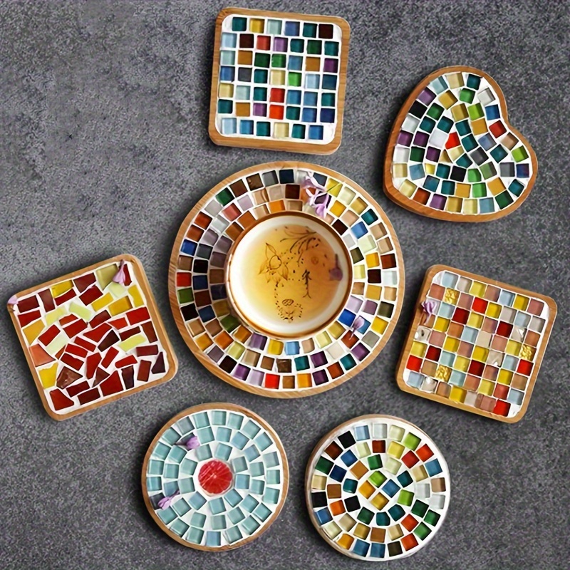 Mosaic Tiles Squares Crystal Mosaic Glass Tile Crafts - Temu Philippines