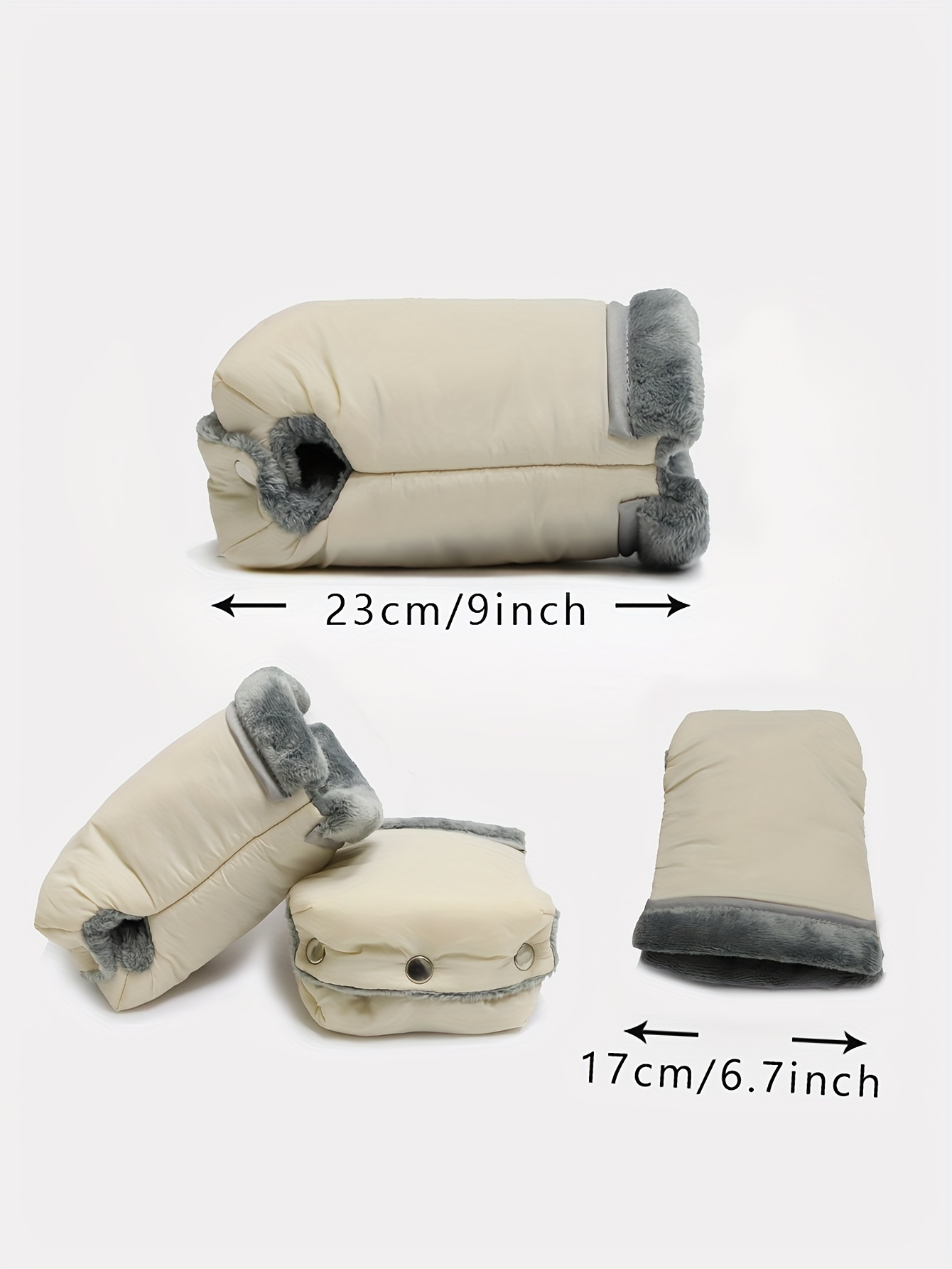 1 pair stroller windproof gloves   stroller mittens for handlebars waterproof warm mittens for cold weather thickened plush lined stroller windproof cover winter stroller accessories details 18