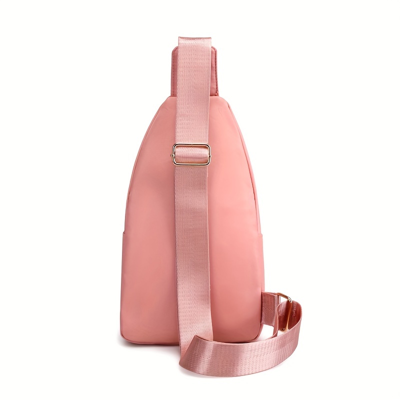 Quilted Sling Bag Solid Chest Bag Adjustable Strap