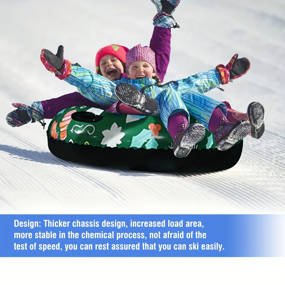 Christmas Snow Tube For 2 Persons Inflatable Snow Sled With - Temu