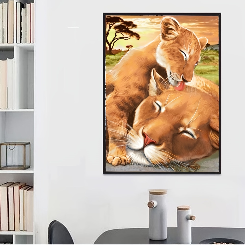 Cougar Animal Diamond Painting Cute Design Embroidery Portrait House  Decorations