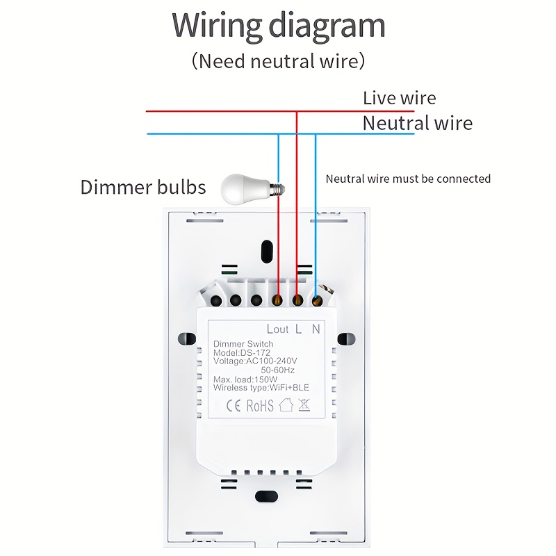 Outdoor Smart WiFi Dimmer Plug APP Remote Control and Google