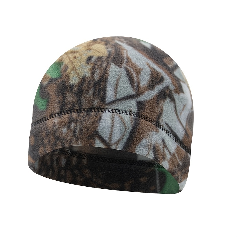 Outdoor Camouflage Knitted Fleece Hat for Riding