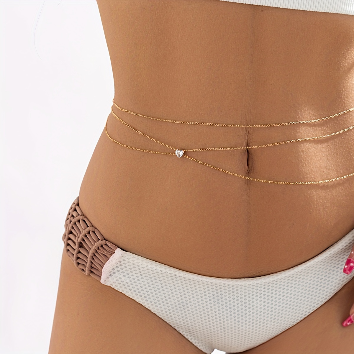 Bikini Waist Chain Thong, Chain Belt Underwear