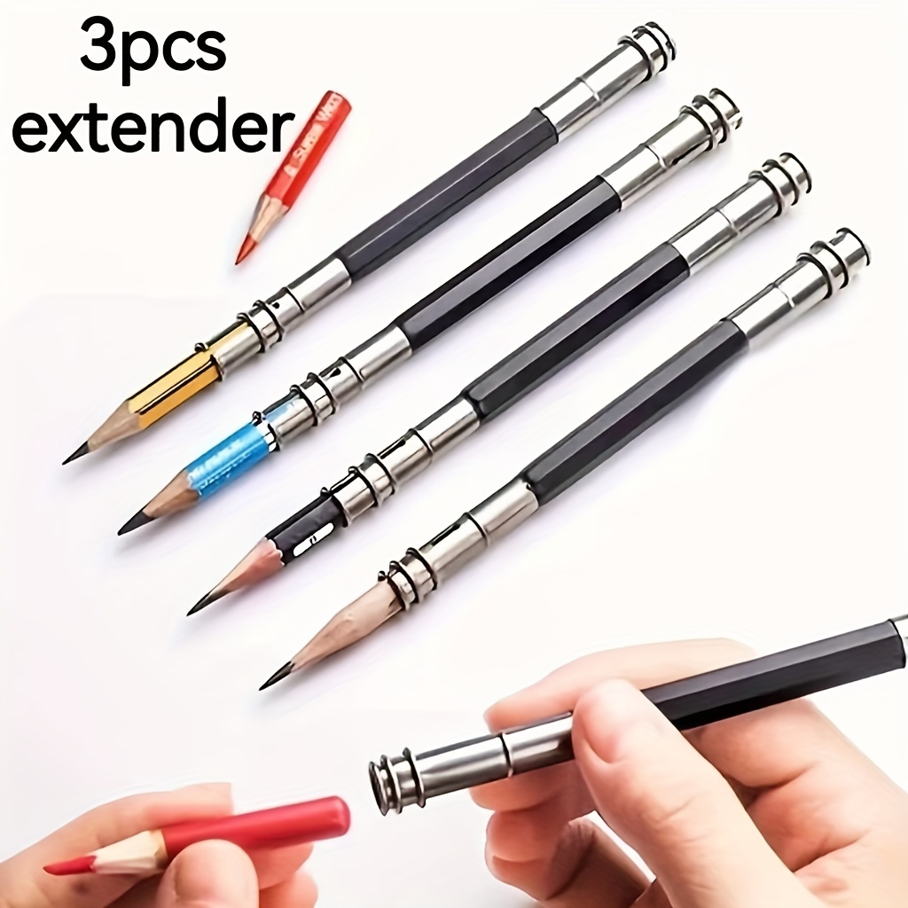 Estensore per matita in legno regolabile 2 pezzi, staffa per schizzi,  strumenti di scrittura, estensore, fornitura di matite - AliExpress