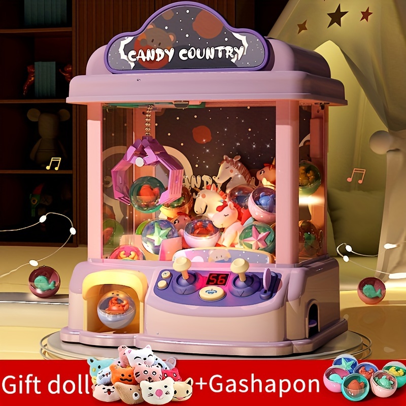 Machine à griffes pour enfants, poupées en peluche Gashapon, mini