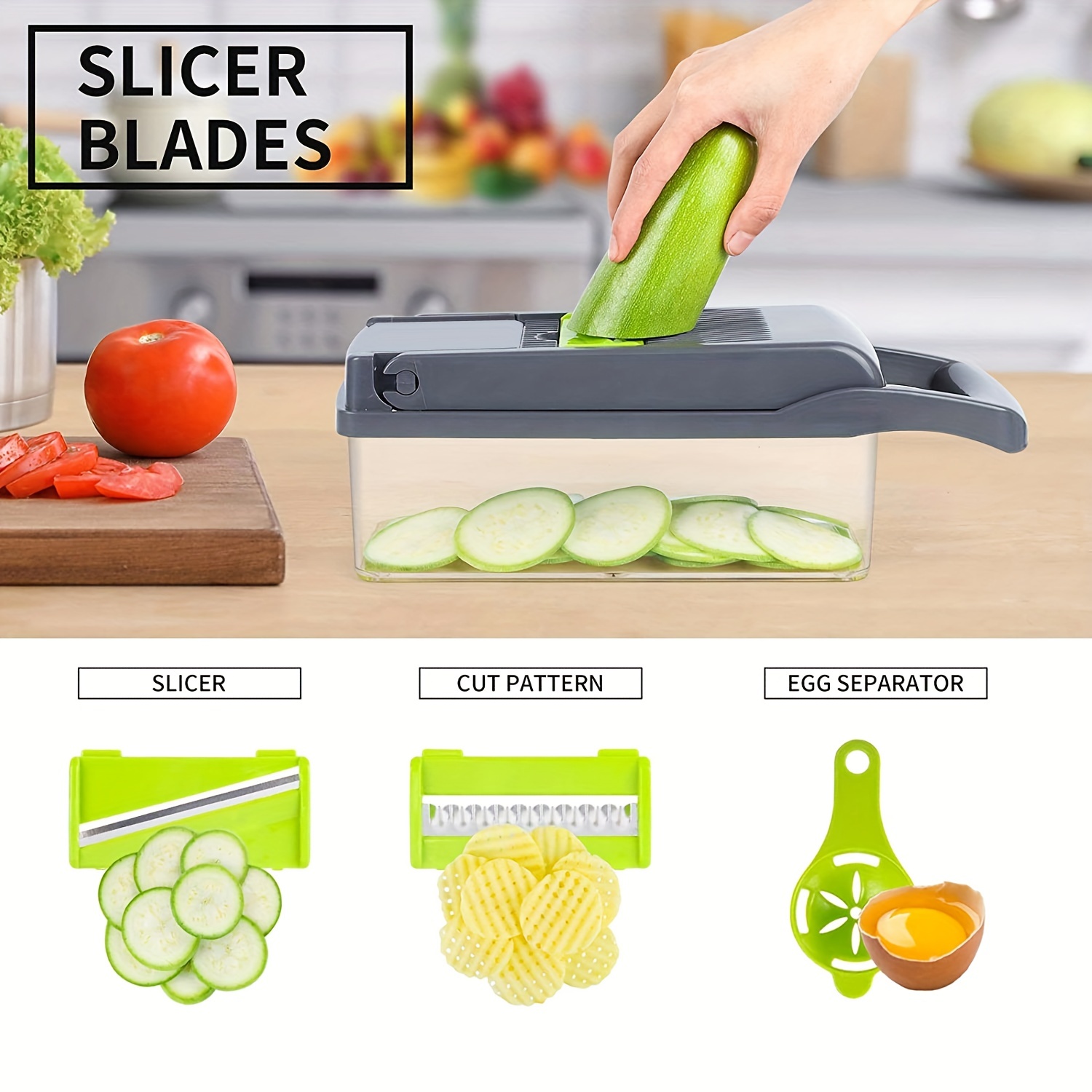 New Vegetable Fruit Chopper Cutter Food Onion Veggie Dicer Slicer Kitchen  14-In-1 