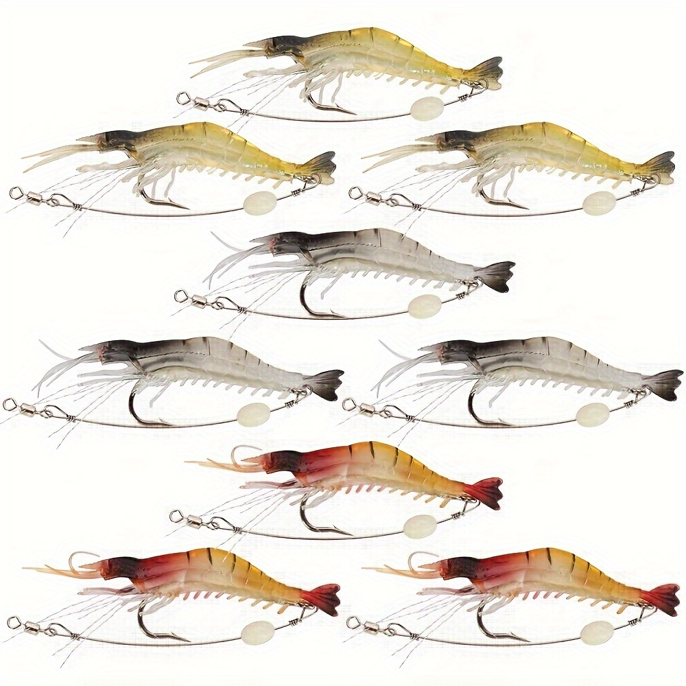 Goture Soft Lures Shrimp Bait Set, Freshwater/Saltwater, Trout Bass Salmon