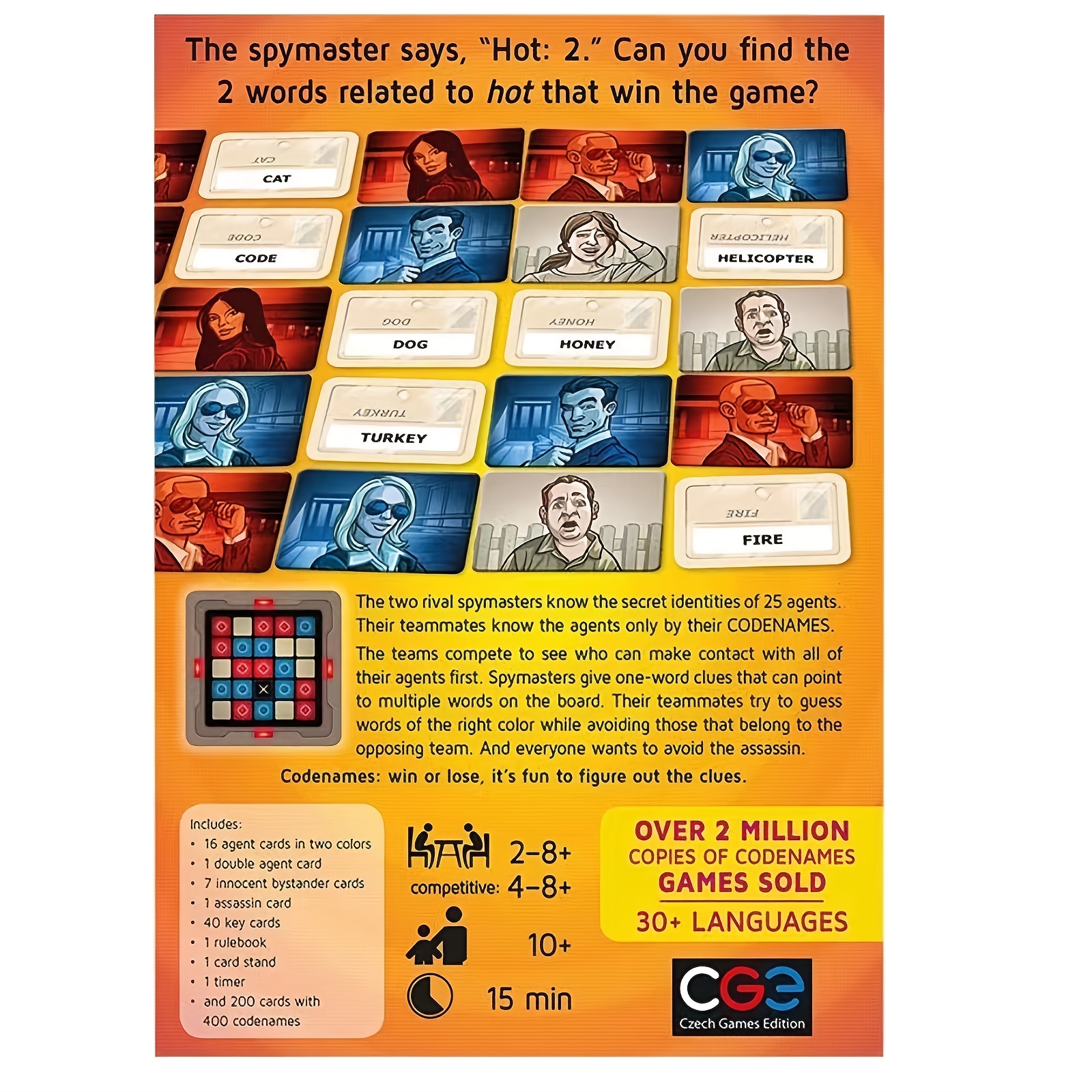 Codename Game, Family Board Game,board Game For Adults And Family ,  Adventure Board Game For For 2 To 8 Players, Average Playtime 15 Minutes,  Christmas Birthday Gift - Toys & Games - Temu